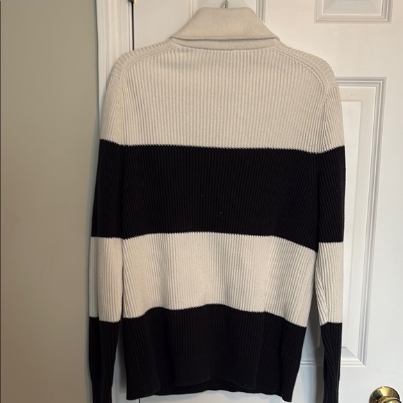 NWOT Express Black and Cream Striped Sweater - Picture 3 of 3